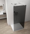 ESCA CHROME jednoczęściowa kabina przysznicowa Walk-In, szklo dymione, 1300 mm