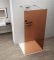 ESCA CHROME jednoczęściowa kabina przysznicowa Walk-In, szkło Marron, 1500 mm