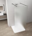 ESCA BLACK MATT jednoczęściowa kabina przysznicowa Walk-In, szkło matowe, 1100 mm