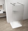 ESCA BLACK MATT jednoczęściowa kabina przysznicowa Walk-In, szkło Flute, 1200 mm