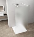 ESCA WHITE MATT jednoczęściowa kabina przysznicowa Walk-In, szkło matowe, 1000 mm