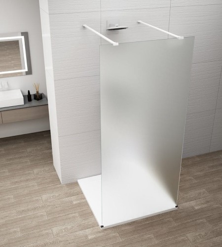 ESCA WHITE MATT jednoczęściowa kabina przysznicowa Walk-In, szkło matowe, 1000 mm