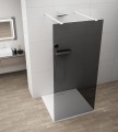 ESCA WHITE MATT jednoczęściowa kabina przysznicowa Walk-In, szklo dymione, 1000 mm