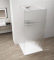 ESCA WHITE MATT jednoczęściowa kabina przysznicowa Walk-In, szkło Flute, 1400 mm