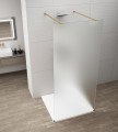 ESCA GOLD MATT jednoczęściowa kabina przysznicowa Walk-In, szkło matowe, 1500 mm