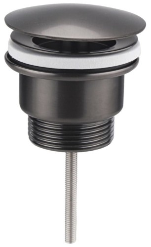 Korek umywalkowy, 5/4" niezamykany, (W) 10-55mm, duży grzybek/gun metal