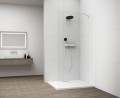 ESCA WHITE MATT jednoczęściowa kabina przysznicowa Walk-In, montaż przy ścianie, szkło czyste, 700 mm