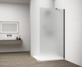 ESCA BLACK MATT jednoczęściowa kabina przysznicowa Walk-In, montaż przy ścianie, szkło matowe, 1400 mm