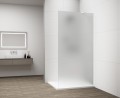 ESCA WHITE MATT jednoczęściowa kabina przysznicowa Walk-In, montaż przy ścianie, szkło matowe, 900 mm