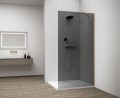 ESCA GOLD MATT jednoczęściowa kabina przysznicowa Walk-In, montaż przy ścianie, szkło dymione, 900 mm