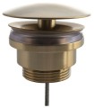 Korek umywalkowy 5/4'', niezamykany, wys. 5-55 mm, duży grzybek, złoto mat