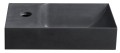 PICCOLINO umywalka betonowa, 30,8x17cm, bateria z lewej strony, antracyt