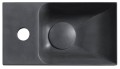 PICCOLINO umywalka betonowa, 30,8x17cm, bateria z lewej strony, antracyt