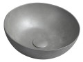 FORMIGO umywalka betonowa nablatowa, średnica 39cm, srebrny