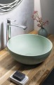FORMIGO umywalka betonowa nablatowa, średnia 39cm, zielony