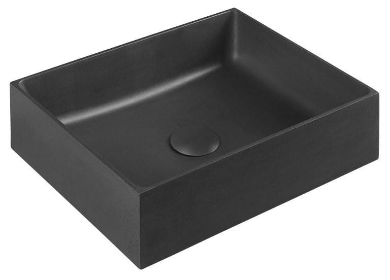 Sapho FORMIGO umywalka nablatowa betonowa 47,5x36,5cm antracyt - FG116