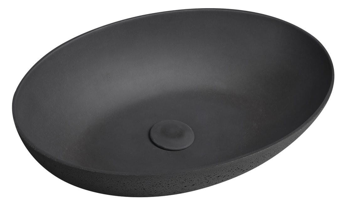 FORMIGO umywalka betonowa nablatowa, 60x40cm, antracyt FG216