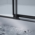 DRAGON BLACK drzwi prysznicowe 1200mm, szkło czyste