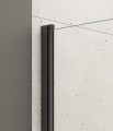 WILA parawan wannowy 900x1400 mm, składany, czarny, szkło czyste