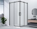 DRAGON BLACK kabina prysznicowa 1000x1000mm, wejście z rogu