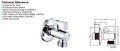Zawór kulowy narożny 1/2 "x3/8", z filtrem, para, chrom