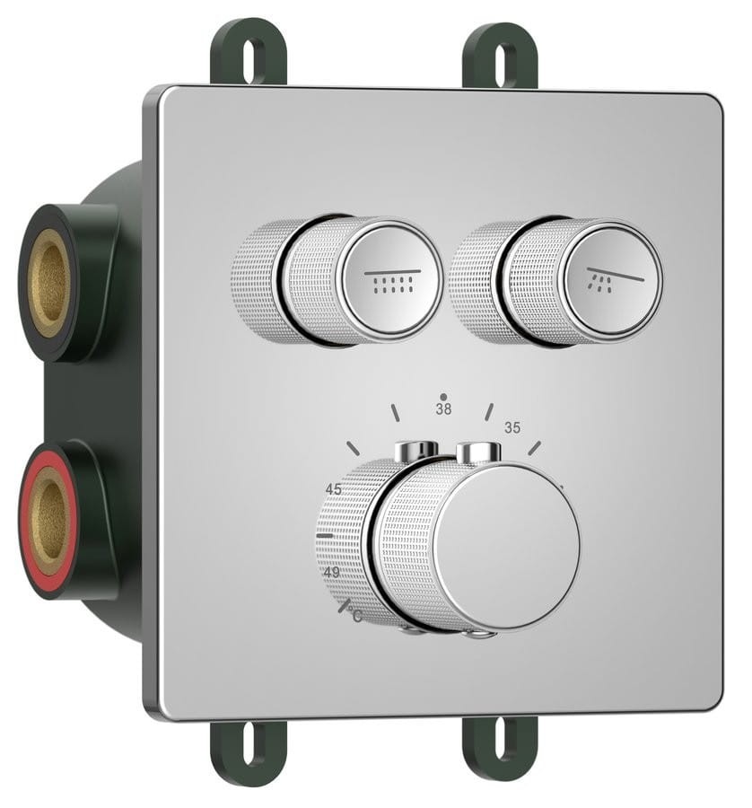 Sapho SMARTSELECT bateria prysznicowa podtynkowa skrzynka 2 wyjścia chrom - RP042