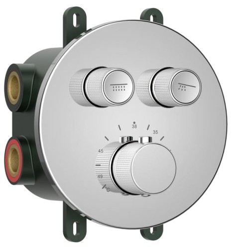 SMARTSELECT bateria prysznicowa podtynkowa, skrzynka, 2 wyjścia, chrom