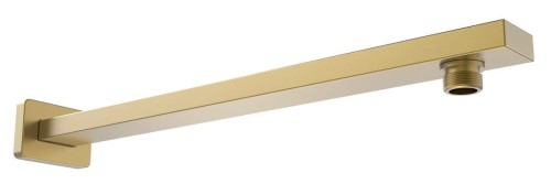 Ramię prysznicowe kwadratowe niskie, 400mm, złoto mat