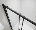 EASY BLACK drzwi prysznicowe 1200mm,szkło czyste