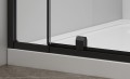 EASY BLACK drzwi prysznicowe obrotowe 760-900mm, szkło czyste