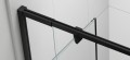 EASY BLACK drzwi prysznicowe obrotowe 760-900mm, szkło czyste