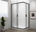 EASY BLACK kabina prysznicowa 900x800mm, szkło czyste