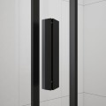 EASY BLACK drzwi prysznicowe składane 900mm, szkło czyste
