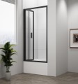 DEEP BLACK drzwi prysznicowe składane 1000x1650mm, szkło czyste