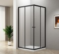 AGGA BLACK kabina prysznicowa narożna 900x900mm, szkło czyste