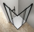 AGGA BLACK kabina prysznicowa narożna 900x900mm, szkło czyste