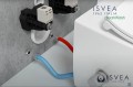 INFINITY CLEANWASH WC wiszące Rimless, z dyszą bidetową i zintegrowaną baterią, 36,5x53 cm, biały