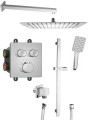 SMART SELECT zestaw prysznicowy podtynkowy z baterią termostatyczną, 2 wyjścia, przesuwny uchwyt prysznicowy, chrom