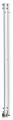 PILON grzejnik łazienkowy 122x1800mm, 2 wieszaki, biały mat