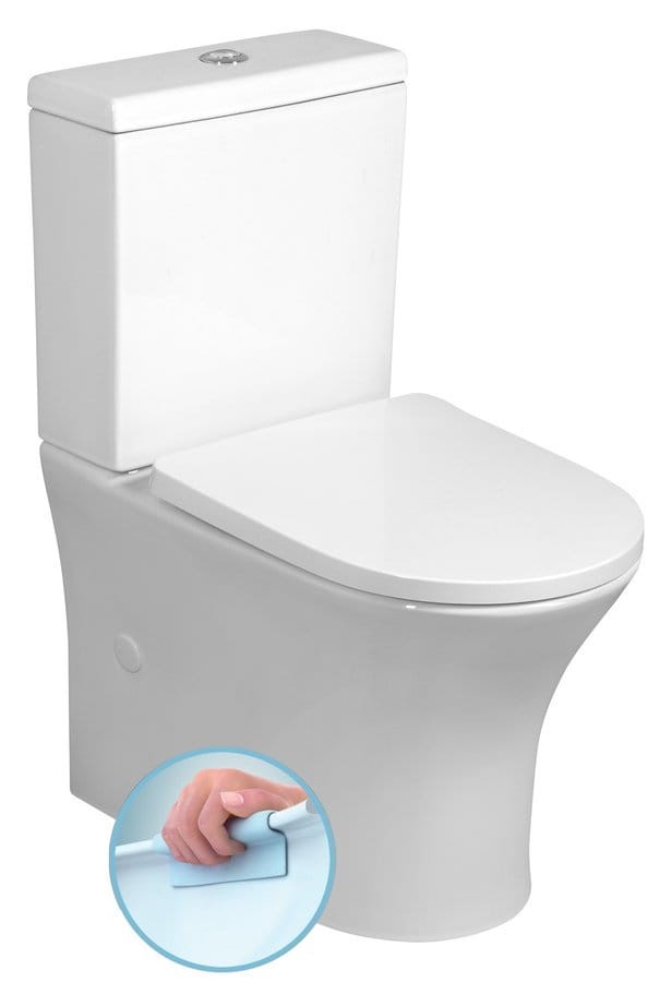 Bruckner LEON RIMLESS komplakt WC, odpływ poziomy/pionowy - 201.437.4biały