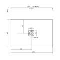 FLEXIA brodzik kompozytowy z możliwością docinania 120x80cm, biały mat