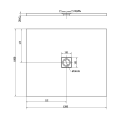 FLEXIA brodzik kompozytowy z możliwością docinania 120x100cm, beż mat