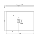 FLEXIA brodzik kompozytowy z możliwością docinania 130x90cm, antracyt mat