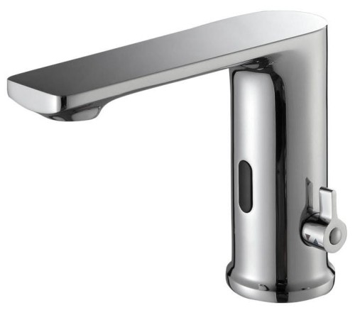 Sensorowa bateria stojąca z regulacją temperatury, 6V DC (4xAA), chrom