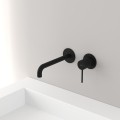ULTRAMIX bateria podtynkowa umywalkowa 2-elementowea, główka 20cm, czarny mat