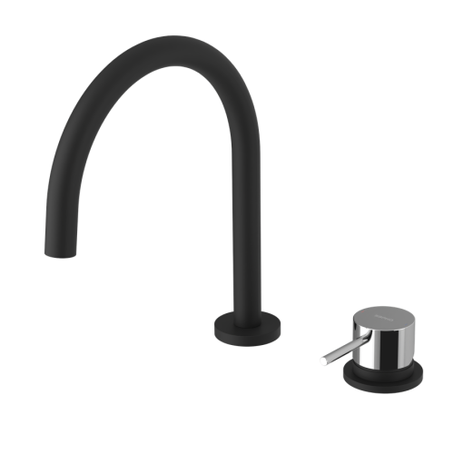 ULTRAMIX dwuelementowa bateria umywalkowa bez odpływu, czarny mat/chrom