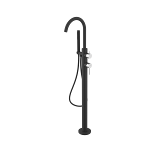 ULTRASAN bateria wannowa wolnostojąca, czarny mat/chrom