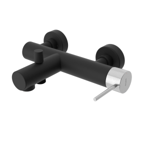 ULTRASAN bateria wannowa ścienna, czarny mat/chrom