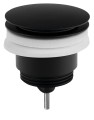 Odpływ umywalkowy 5/4”, Click-Clack, duży korek, 10-45mm, czarny mat