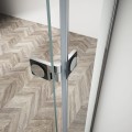 TRINITY CHROME drzwi prysznicowe do wnęki 900 mm, szkło czyste, lewe